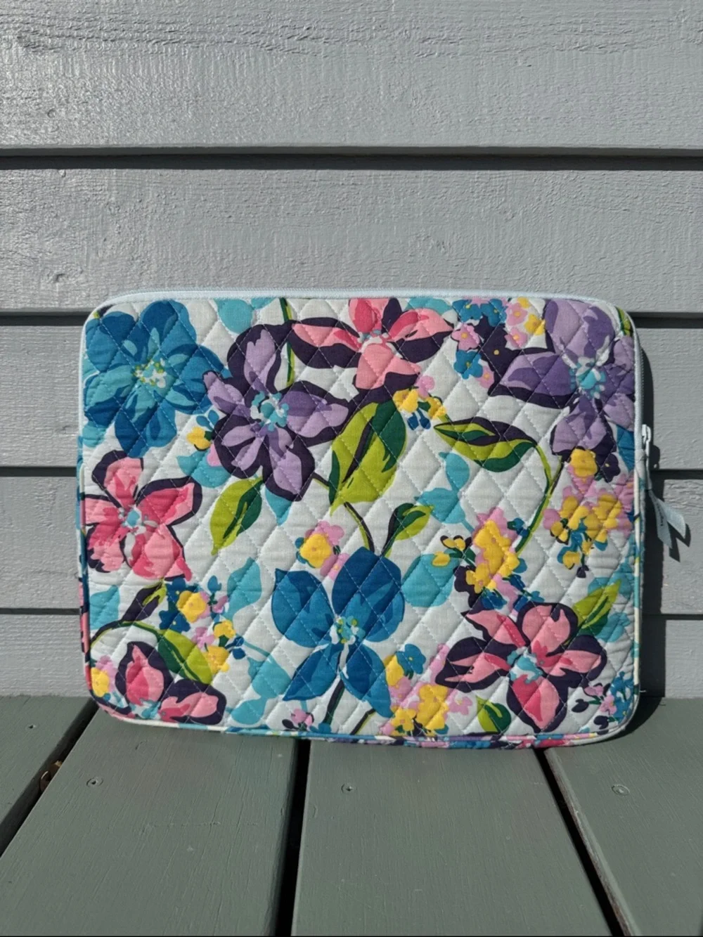 Vera Bradley Quilted Cotton Floral Laptop Sleeve